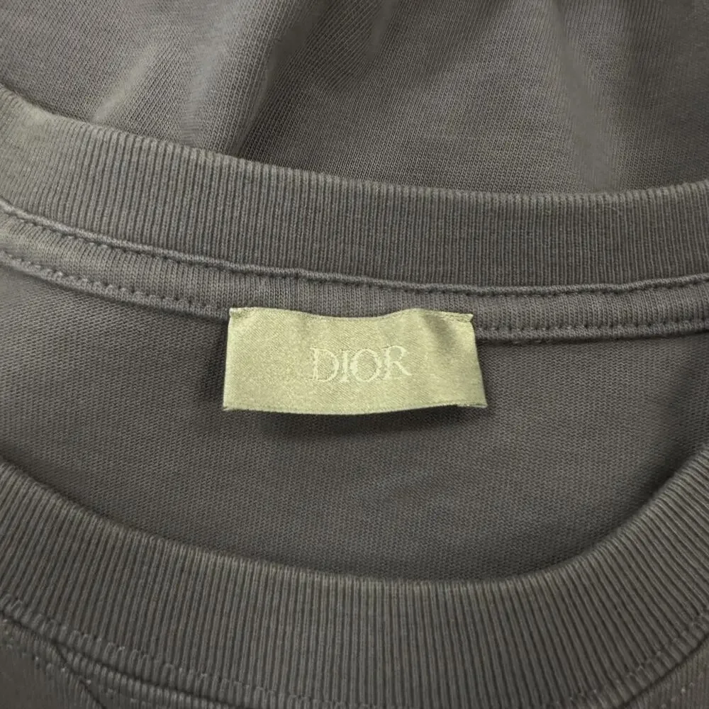 Dior Flower Logo Blue Tee T Shirt Size Large L SF